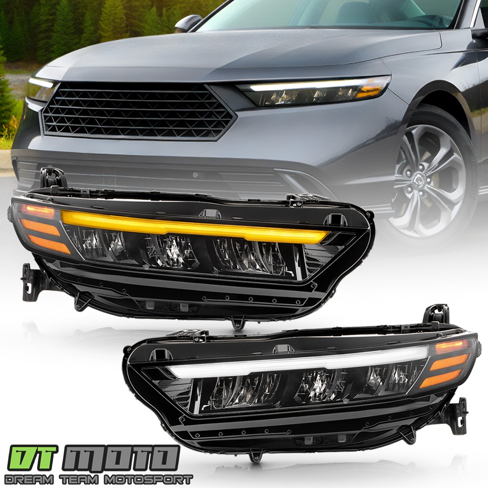 For 2023 2024 2025 Honda Accord Factory Full LED Headlights Headlamps Left+Right