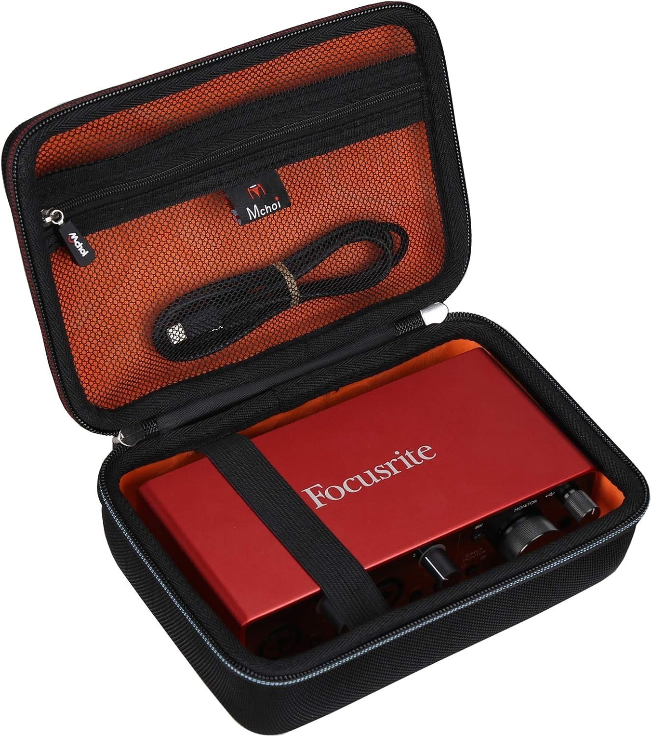 Hard EVA Travel Case for Focusrite Scarlett 2i2 Audio Interface Accessories