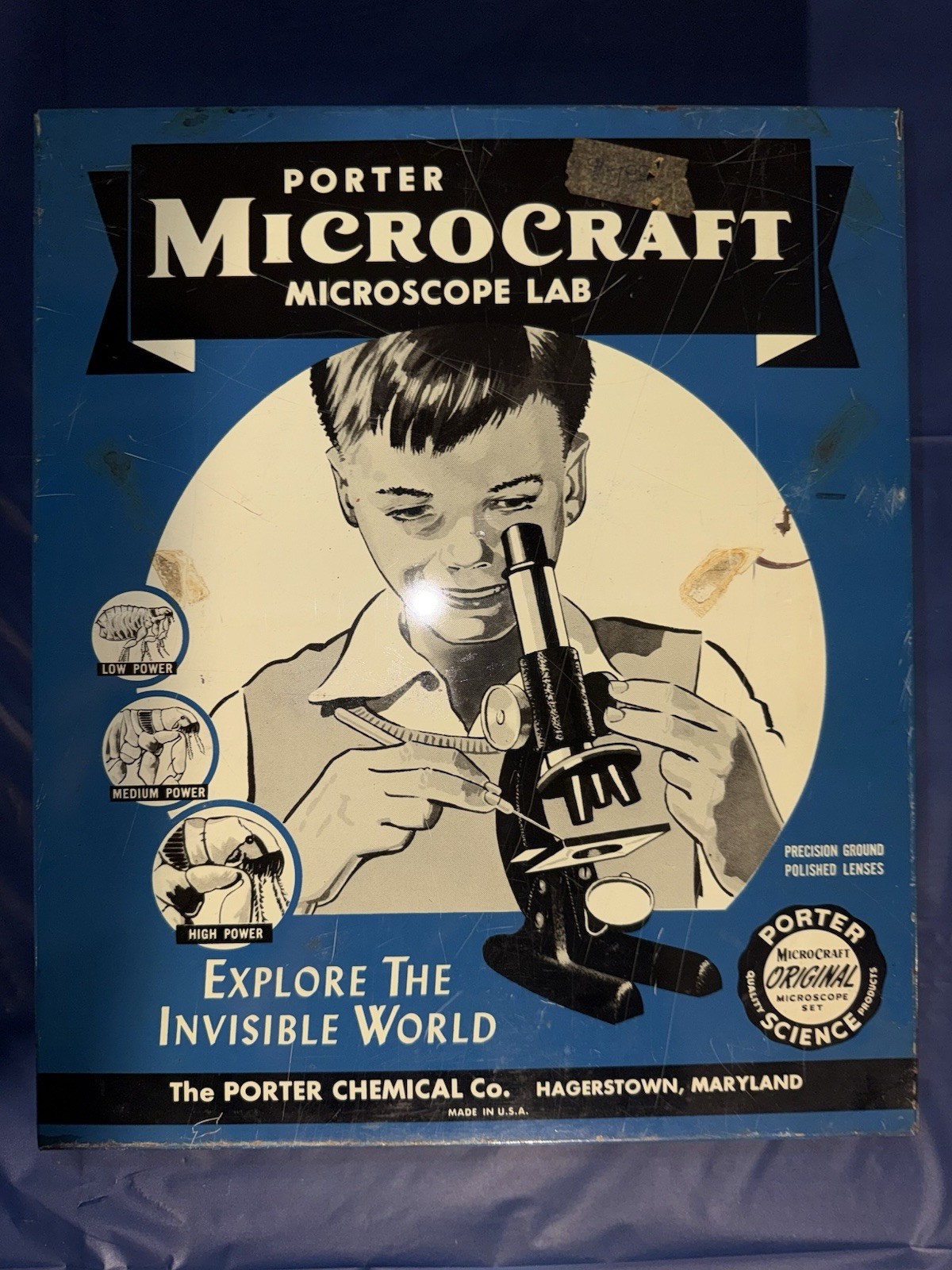 Vintage 1956 Porter Microcraft Microscope Lab Senior Outfit No. 2105 (Complete)