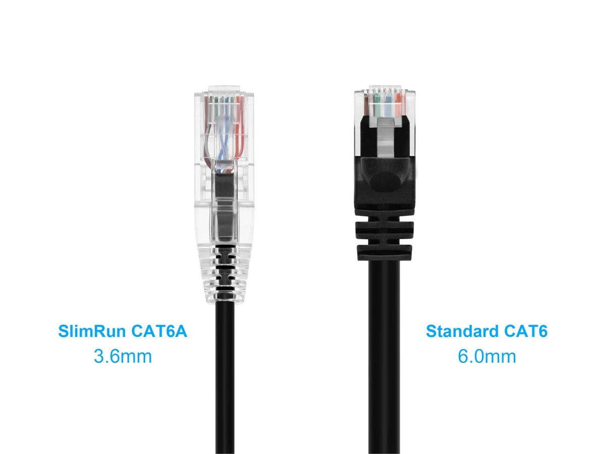 Monoprice Cat6 Ethernet Patch Cable - 1 feet - Black | Snagless RJ45 Stranded