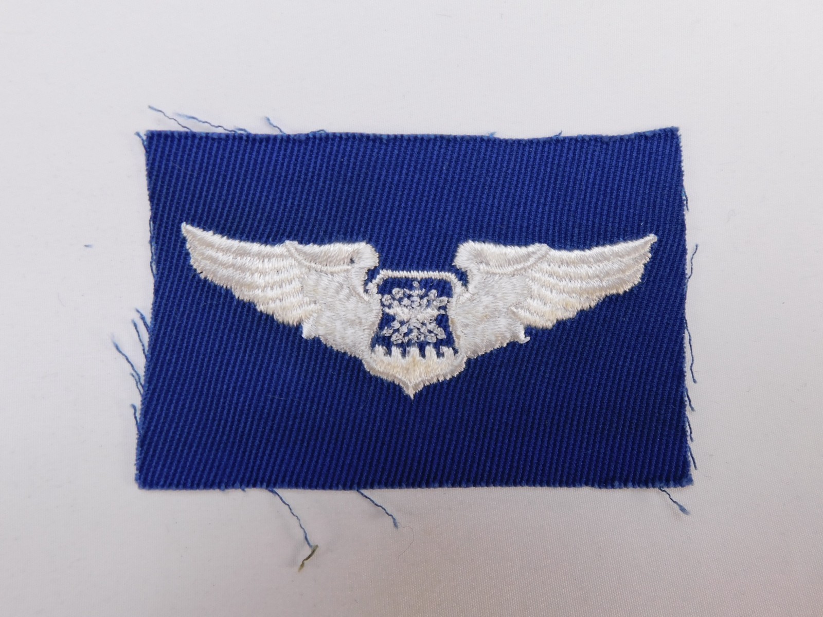 US Air Force USAF Basic Flight Surgeon Flight Wings Badge Blue Twill Patch