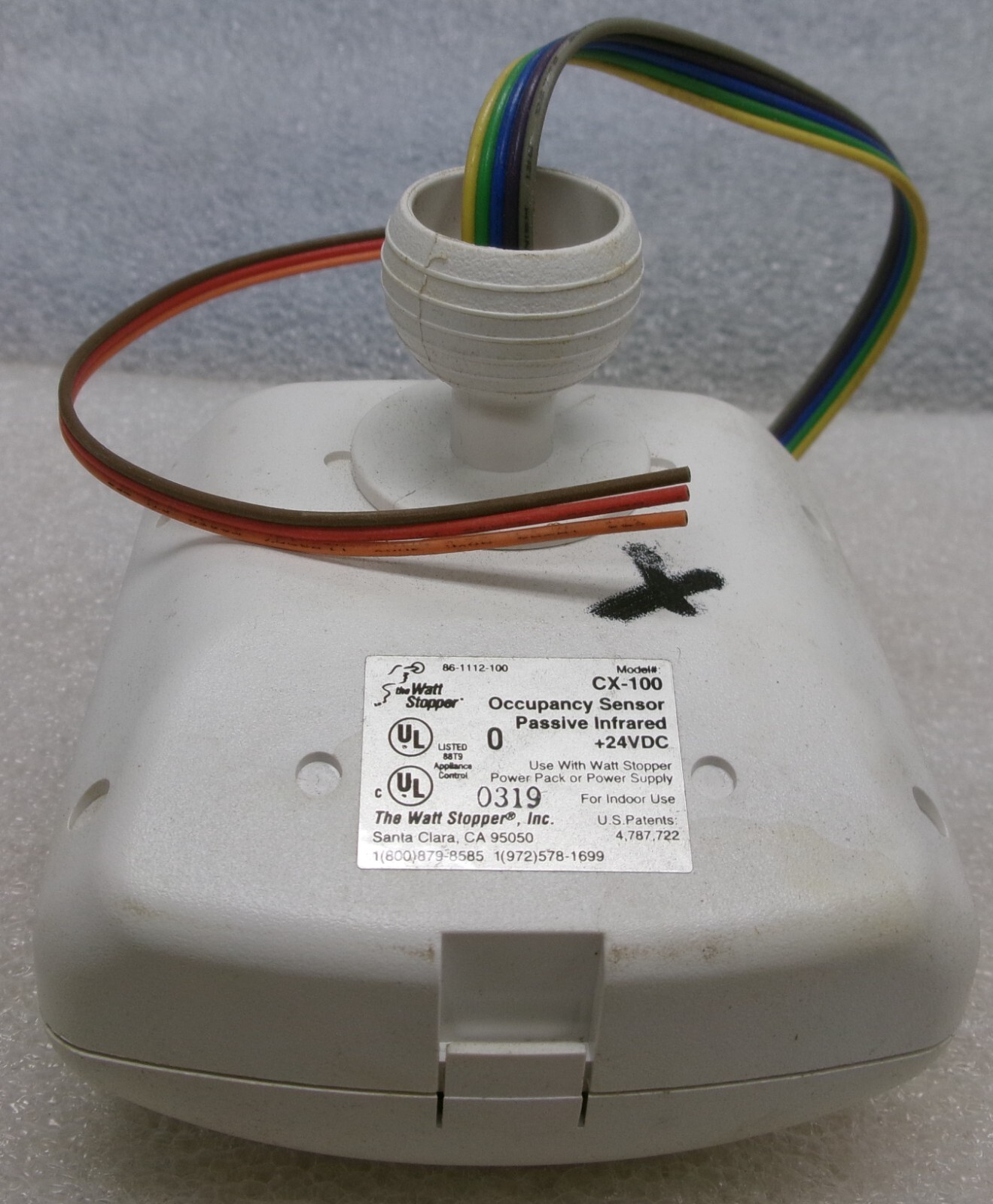 SENSOR ONLY CX-100 Wattstopper Occupancy Sensor Passive Infrared +24VDC #LOS39