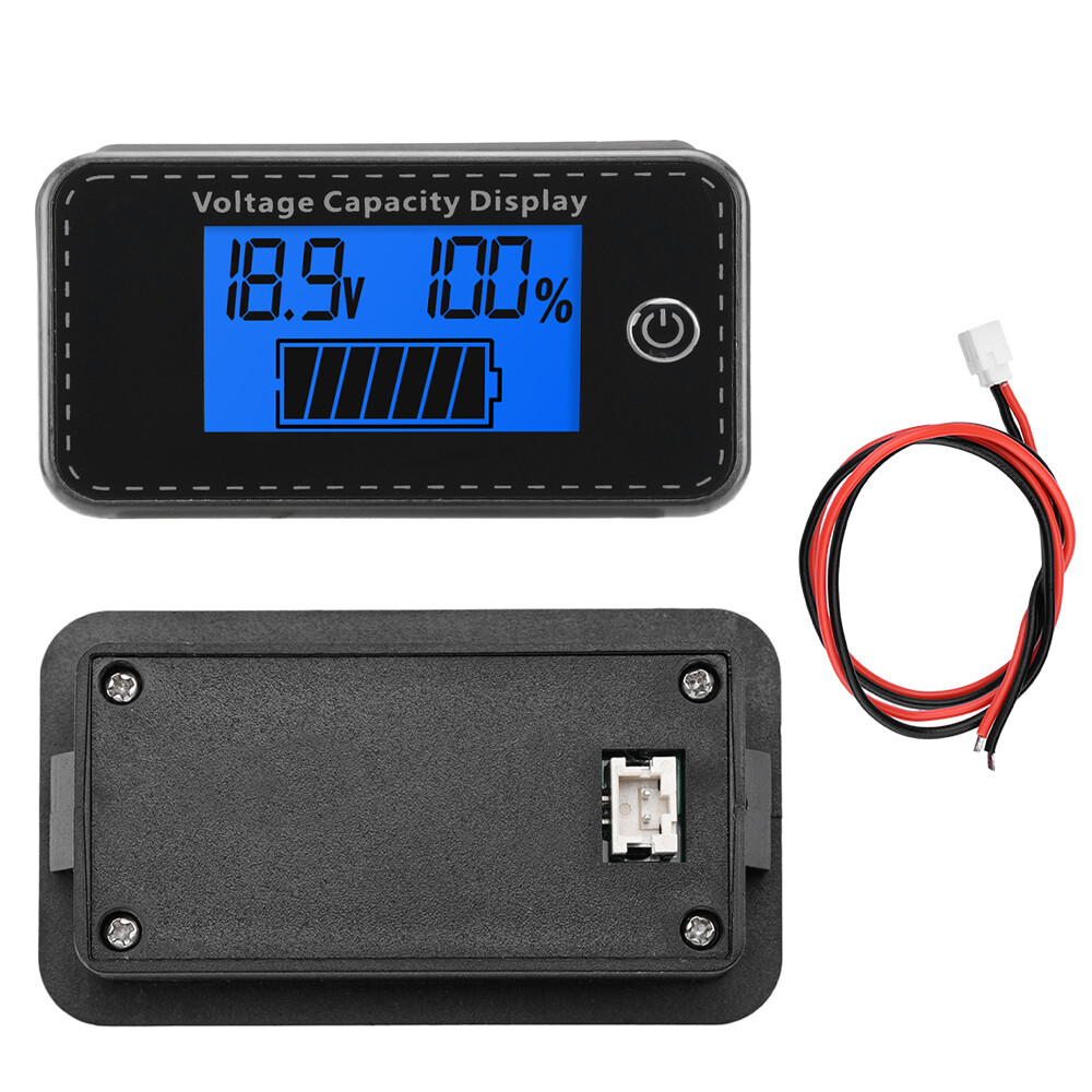 LCD Digital Battery Capacity Indicator DC 5-100V Voltmeter Voltage Meter Gauge