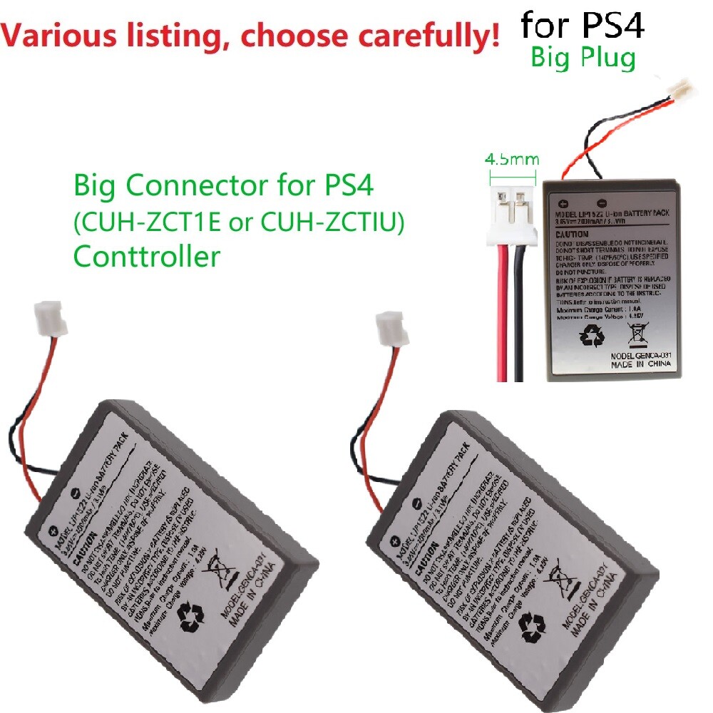 Rechargeable Battery For PS4 Controller 2000mAh Replacement & USB Charging Cable