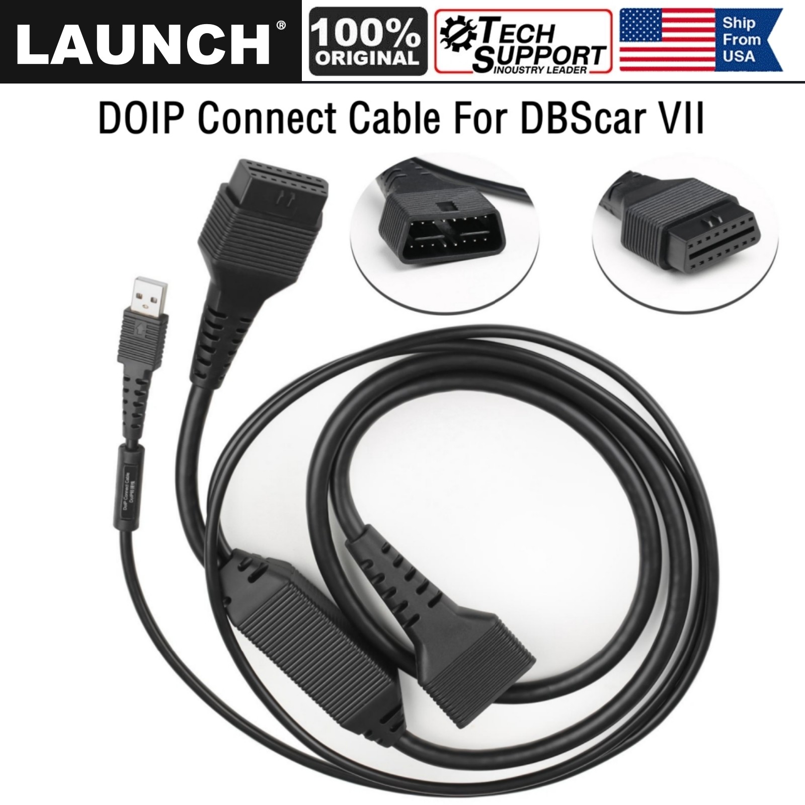 LAUNCH X431 DOIP Cable Connector 16 Pin Adapter for CRP919E BT/PRO V5.0