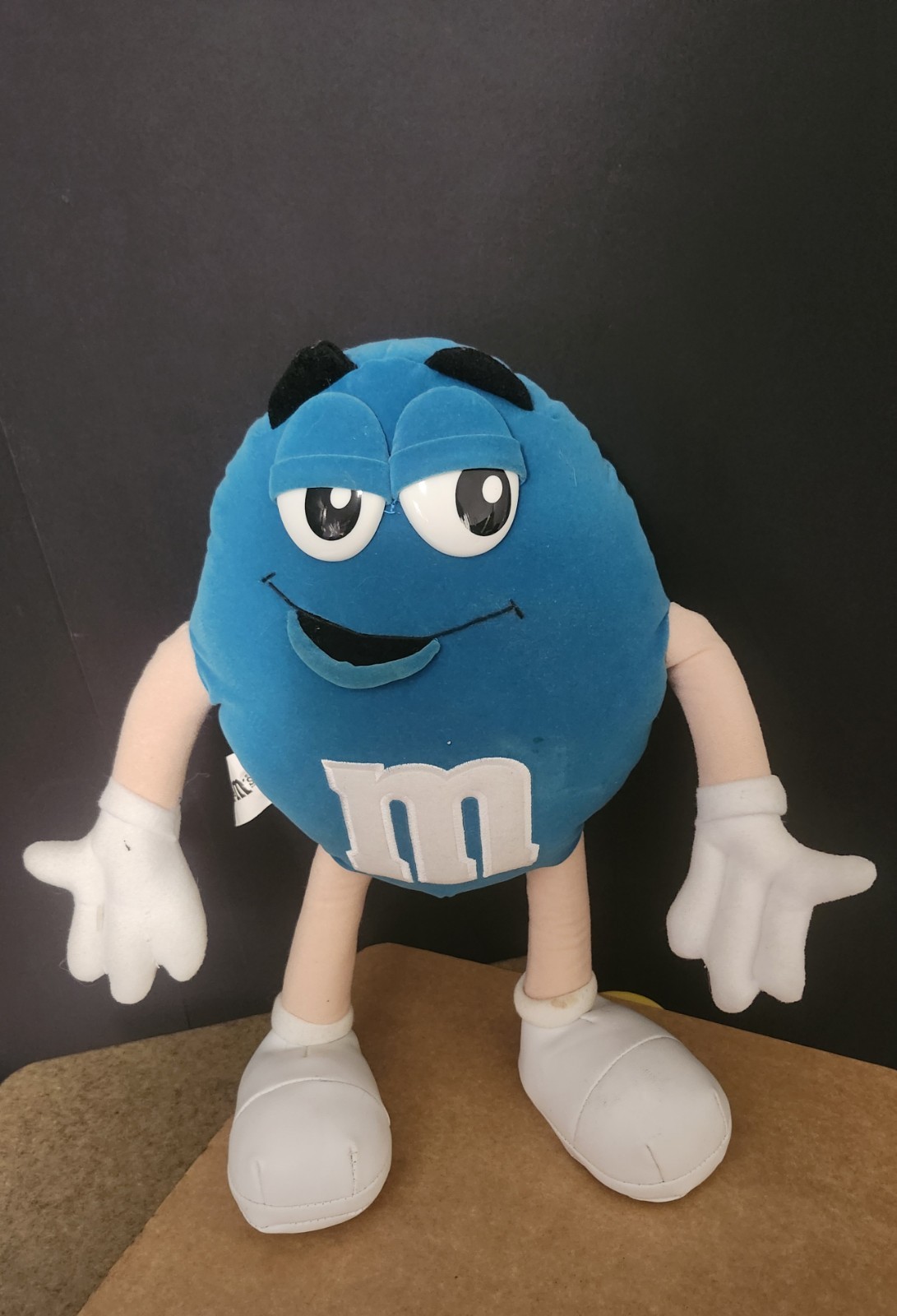 1997 Vintage-Mars Candy M&M  Wire Posable Stuffed Plush Blue Character