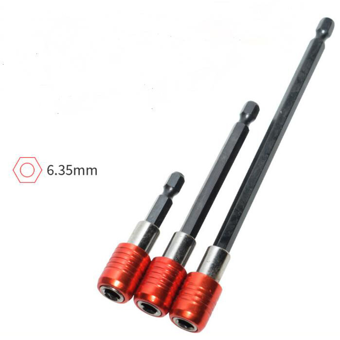 6Pcs 1/4 Hex Shank Quick Release Magnetic Screwdriver Extension Holder Drill Bit
