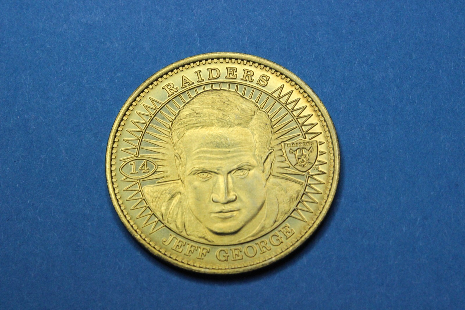 TOKEN-MEDAL-JEFF GEORGE-RAIDERS-QUARTERBACK CLUB