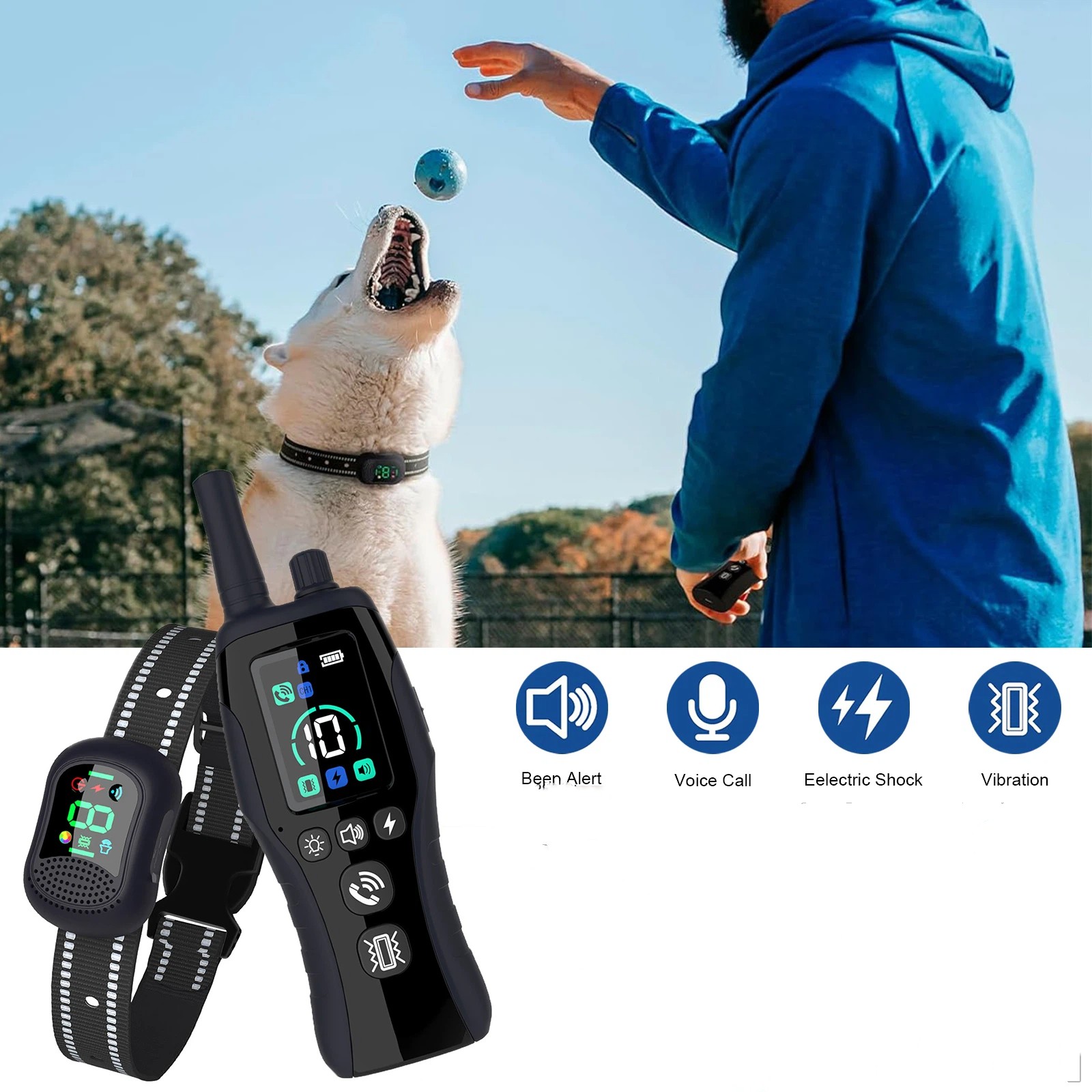 4900FT Remote Dog Shock Training Collar Rechargeable Waterproof Remote Trainer