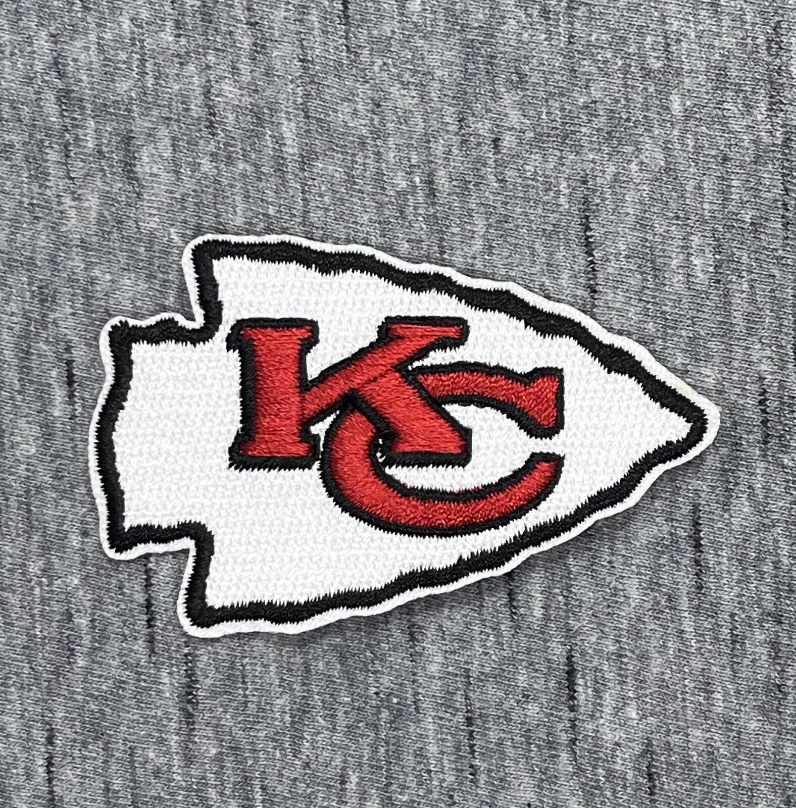 KANSAS CITY CHIEFS EMBROIDERED IRON ON PATCH 2.5" x 2.5" FREE SHIPPING