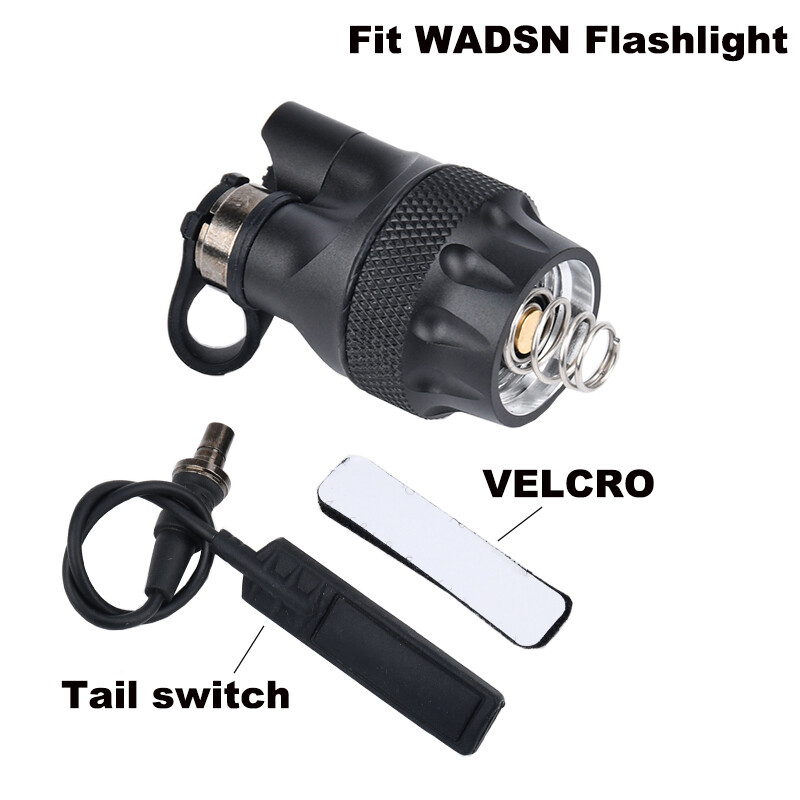 Tactical Wadsn Flashlight Metal Tail Cap Dual Function Pressure Switch SF Plug