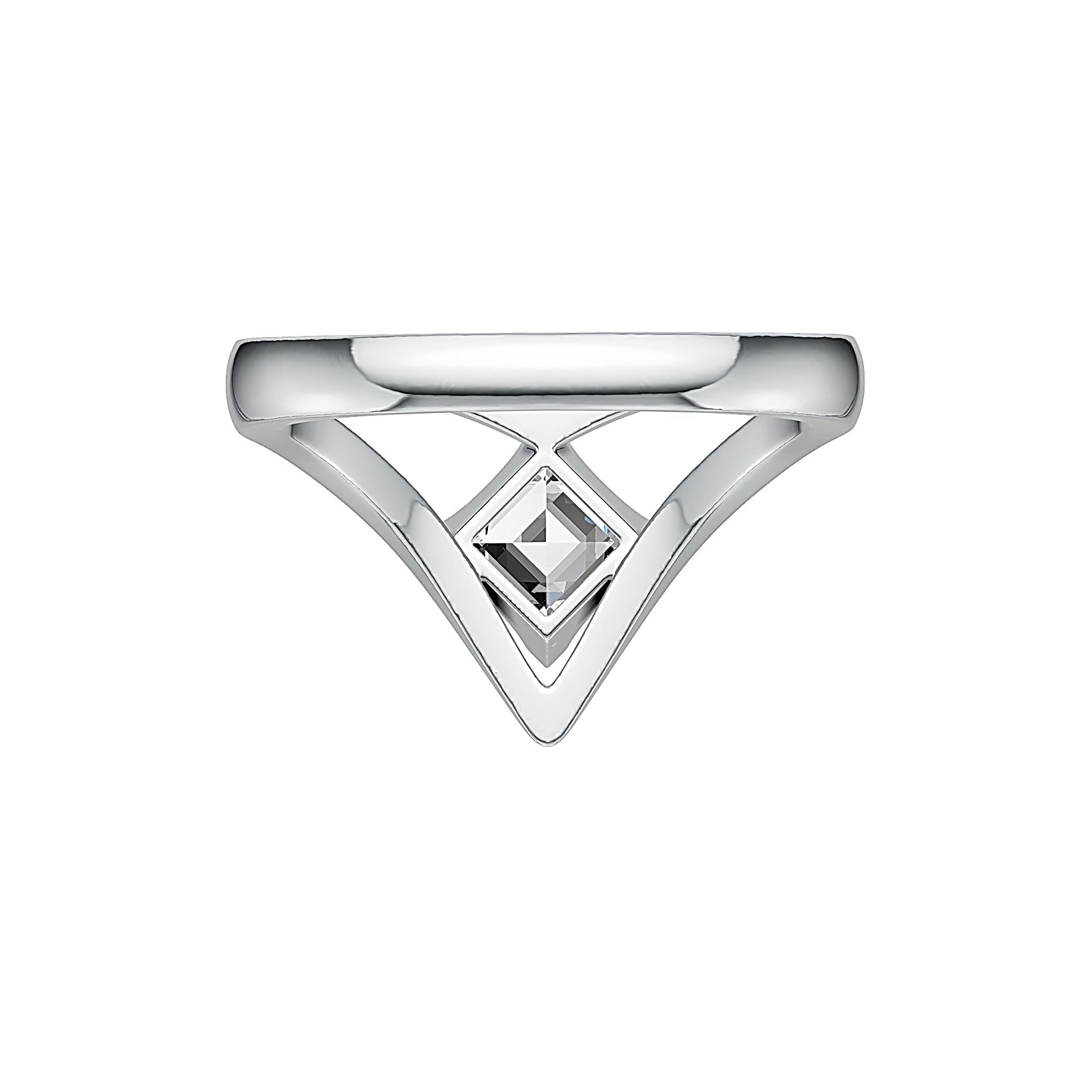 Sterling Silver Semi Mount Ring Setting Princess SQ 5x5mm