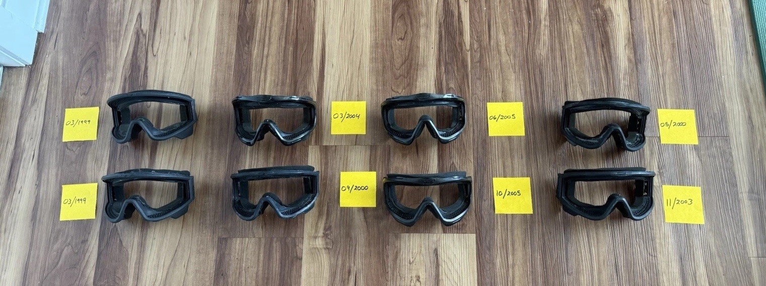 8 JT Spectra ProFlex Goggle Frames Lot - BLACK