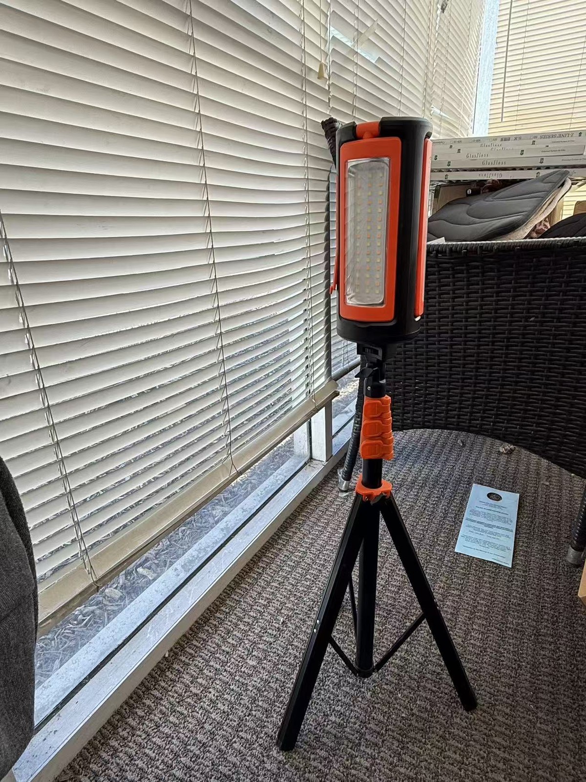 3-Head Rechargeable LED Camping Light 10000mAh, 67" Adjustable Stand, Tripod