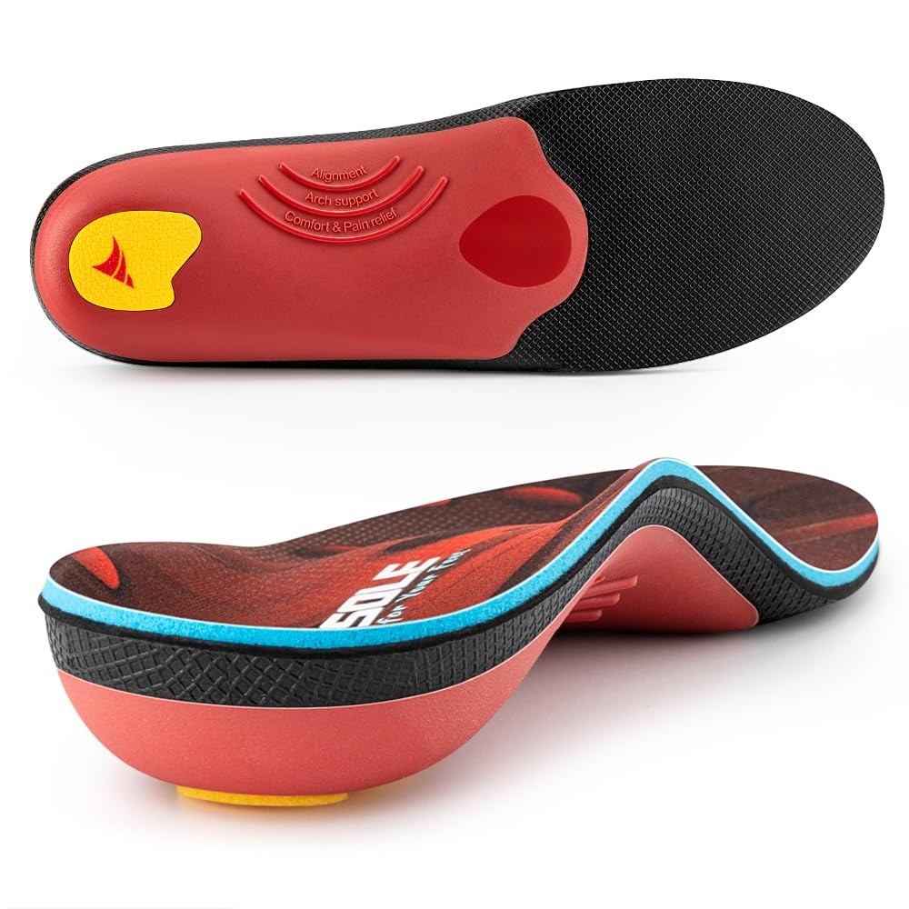 250+ lbs Plantar Fasciitis High Arch Support Insole for Men Women,Heavy Duty ...