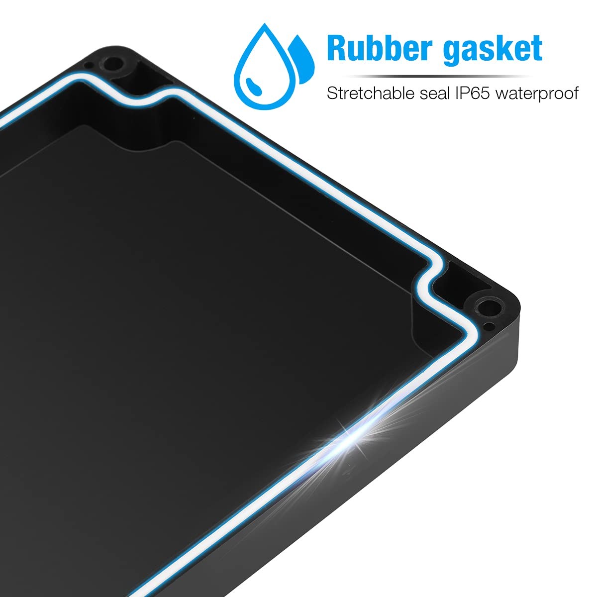 2 Pack IP65 Electronic Project Box Plastic ABS 3.95 x 2.7 x 2, Black