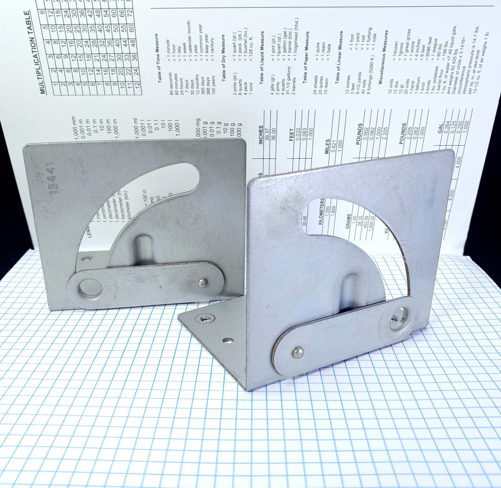 Organ Mantel Brackets with Recessed Hinges 3.5" X 3" Ur.S. / 3.5" X 2.25" M.S.