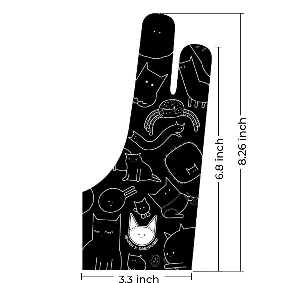 Universal Cat Drawing Glove for Xp-pen Drawing Tablet Professional Anti-fouling