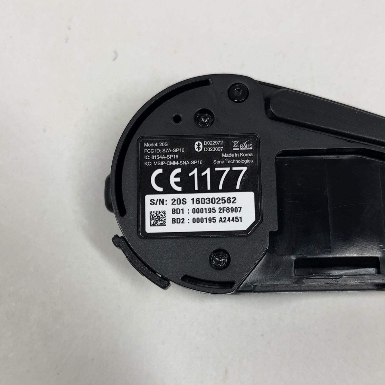 Sena 20S Bluetooth Headset MOTORCYCLE BLUETOOTH HEADSET
