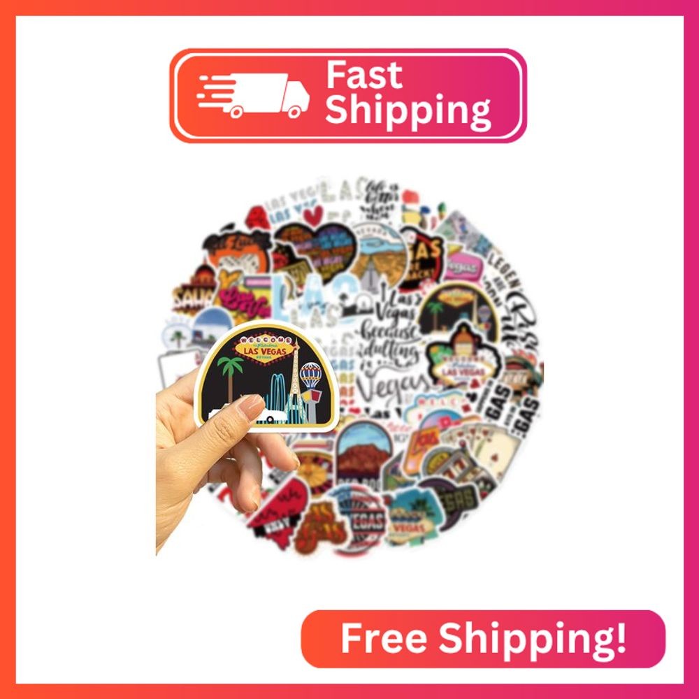 Retro Las Vegas Aesthetic Stickers, Cool Nevada State Travel Sticker for Adults,
