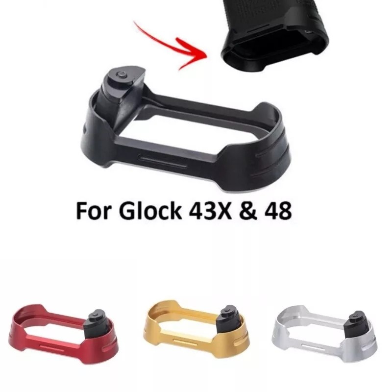 Anodized Aluminum Flared Magwell for Glock 43X/48 / G43X G48 Pistol Hunting