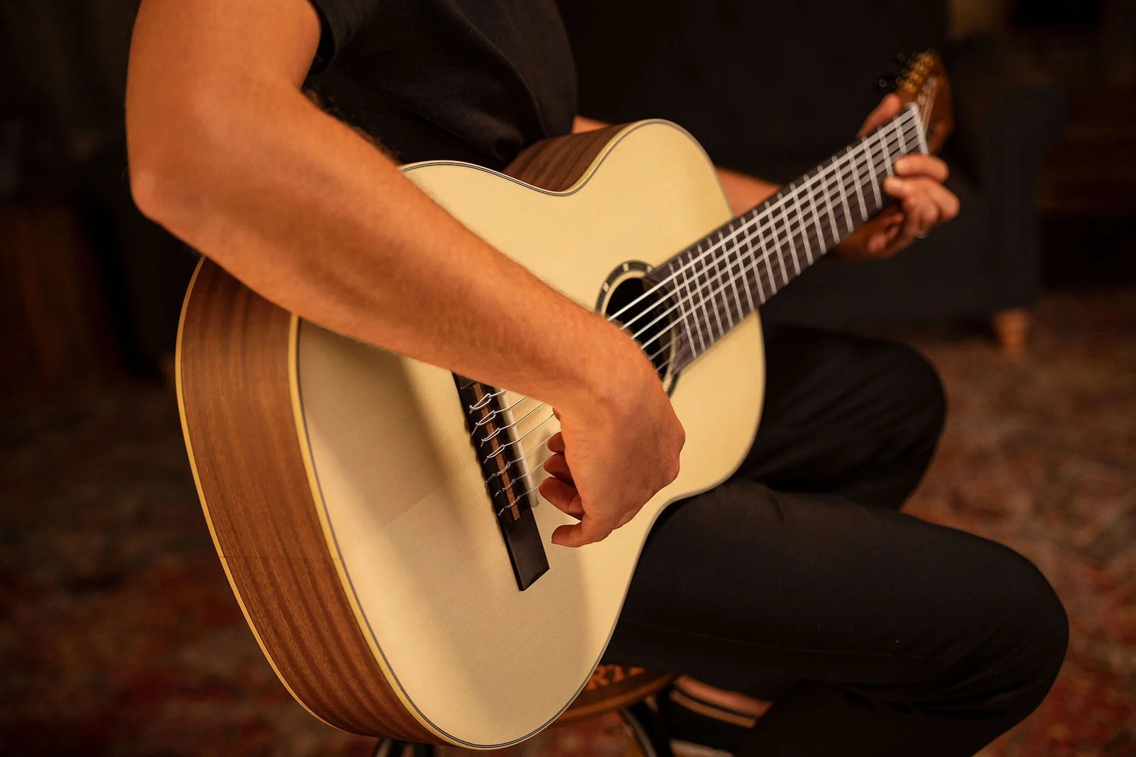 Family Series Pro 7-String Solid Top Nylon Classical Guitar w/ Bag