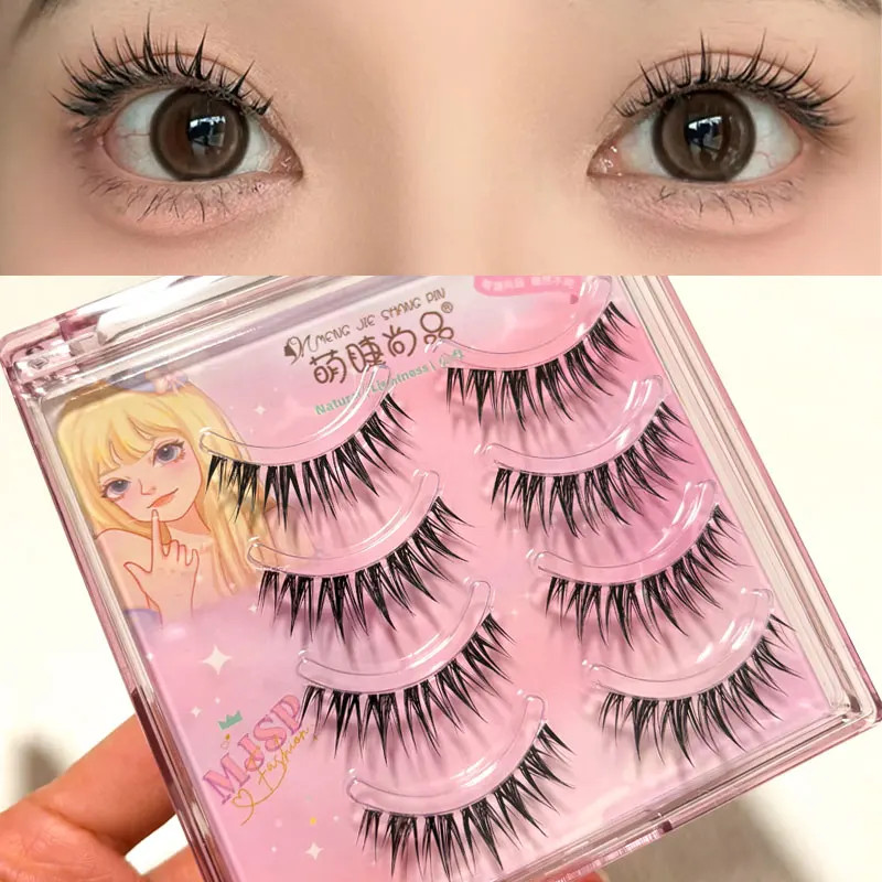 New Manga Lashes Wheat Eyelash Clusters Natural False Eyelashes Thick Fake Eyela