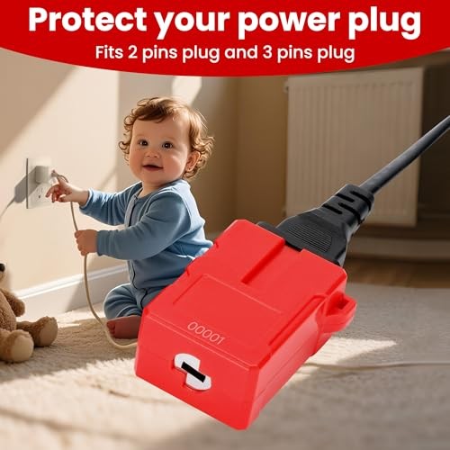 Electrical Cord Plug Lockout Device (Pack) - Key-Retaining Safety Lock for 2