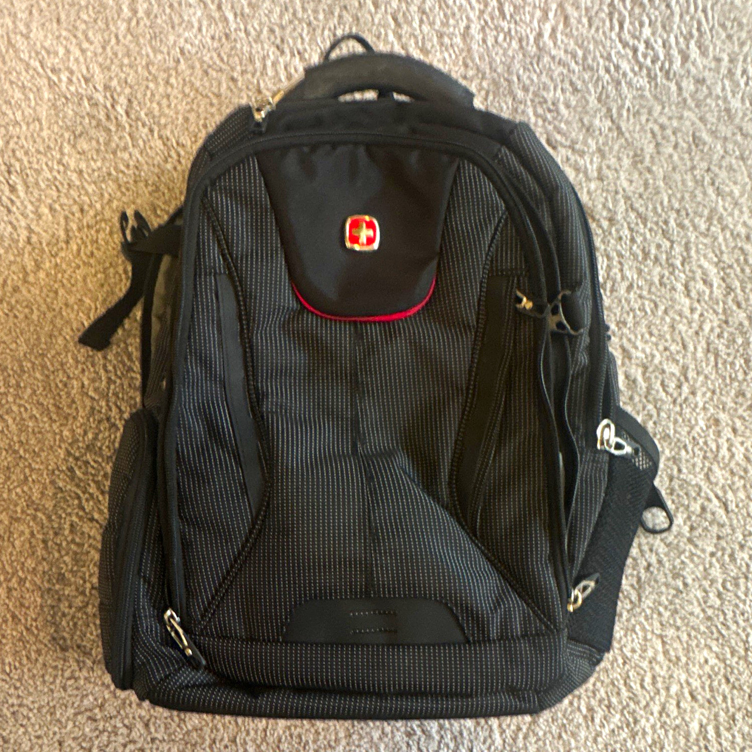Swissgear Black/Red Heather USB Scansmart with Laptop Compartment, etc