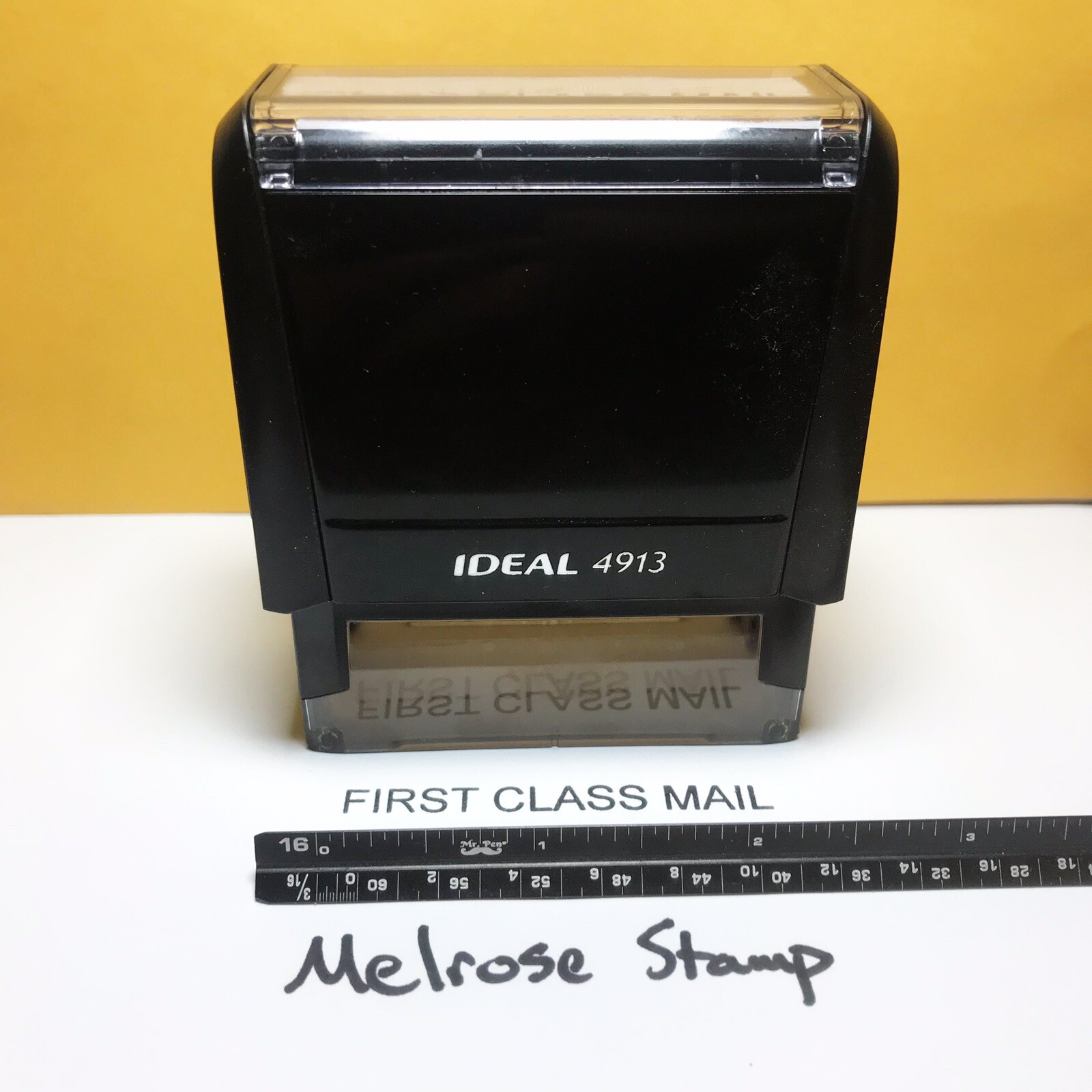 First Class Mail Self Inking Rubber Stamp Black Ink Ideal 4913