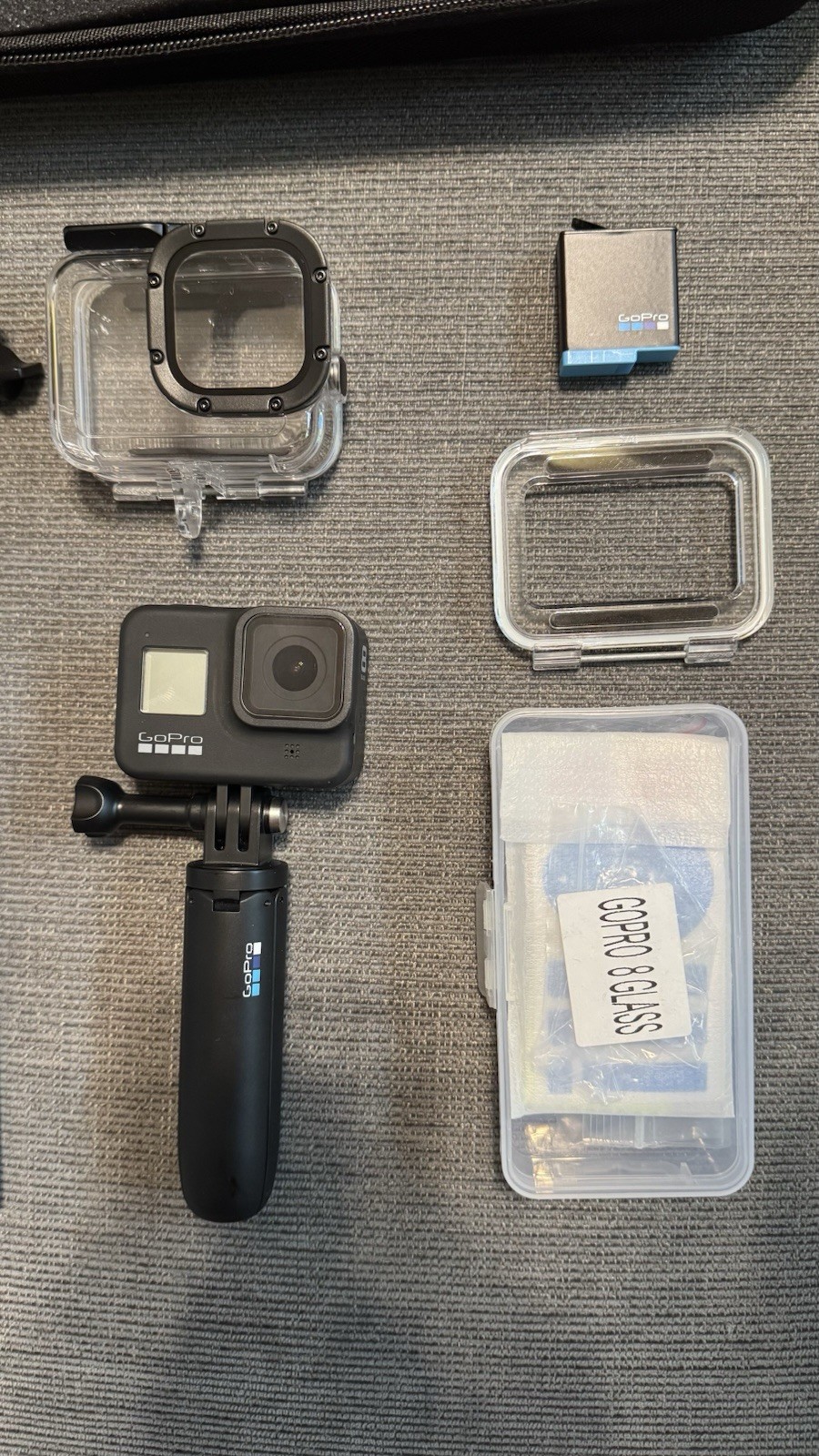 GoPro HERO8 Black Accessory Bundle w/ Waterproof Case, Battery, etc