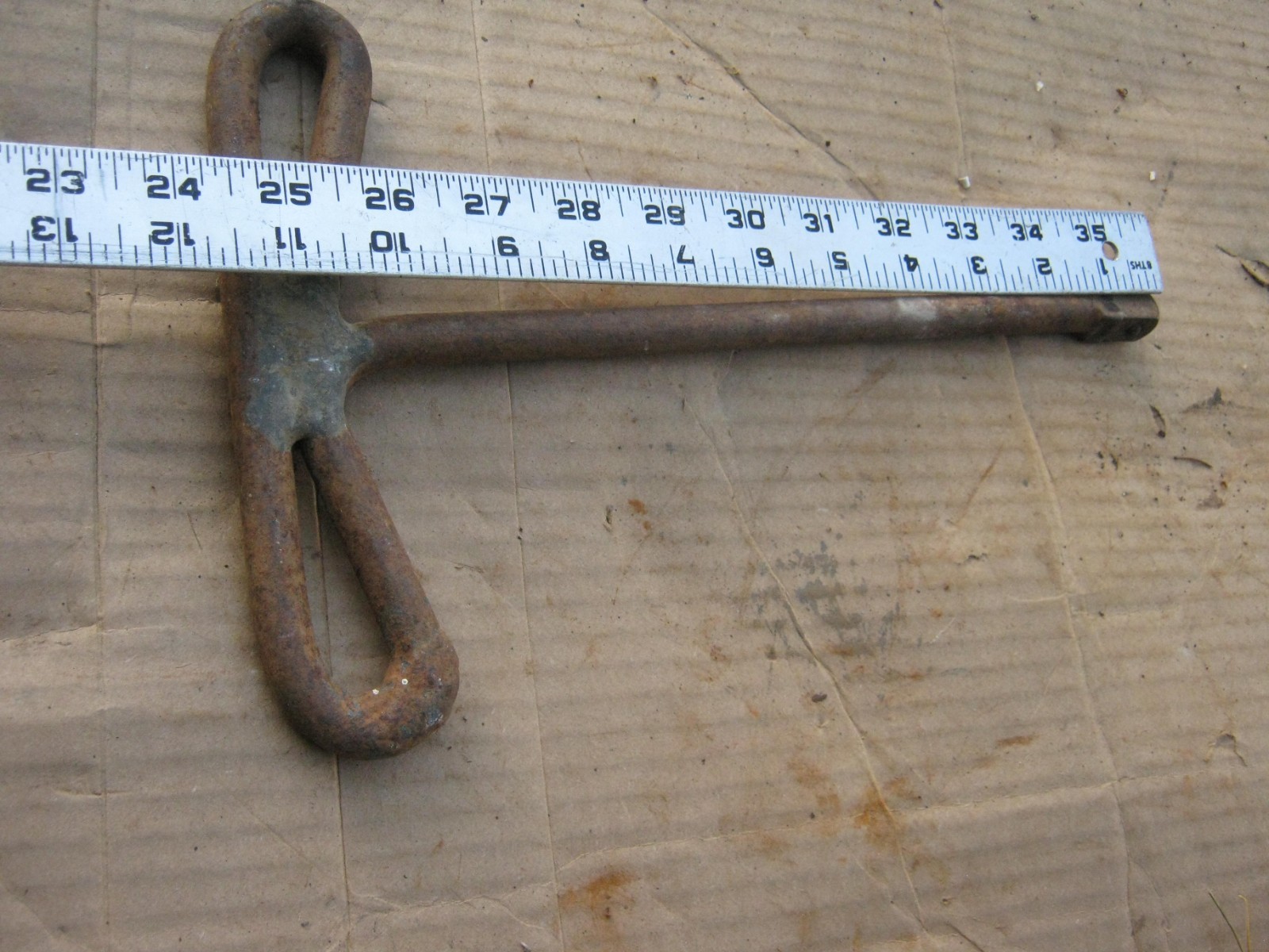 Original Antique Vintage Iron SNAP-ON Socket T-handle Spinner