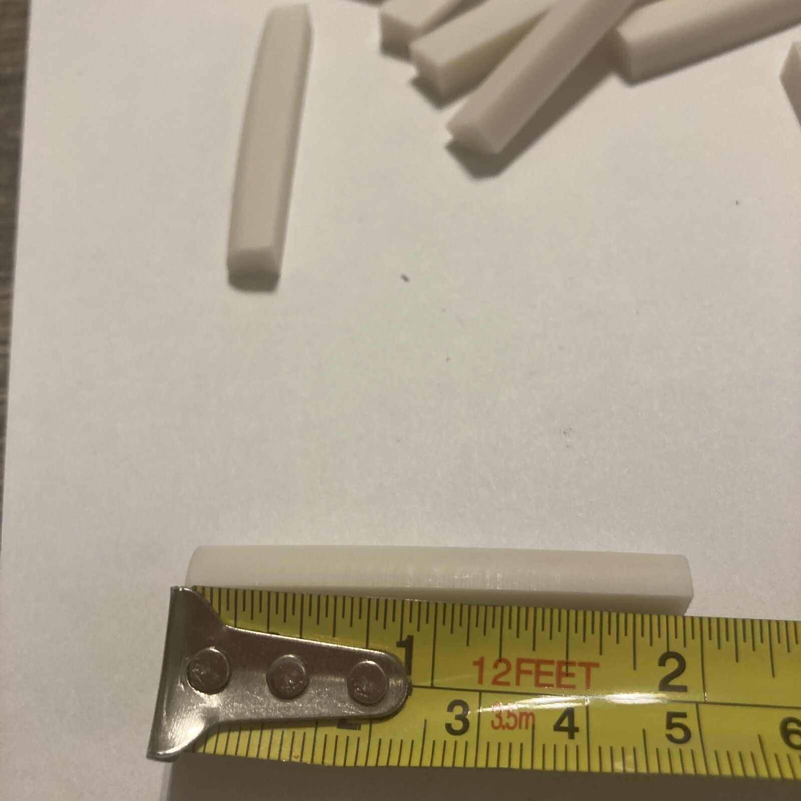 NEW 4 Acoustic Guitar  Bone Guitar Nuts 2 Inches Long 5/16 High no string slots