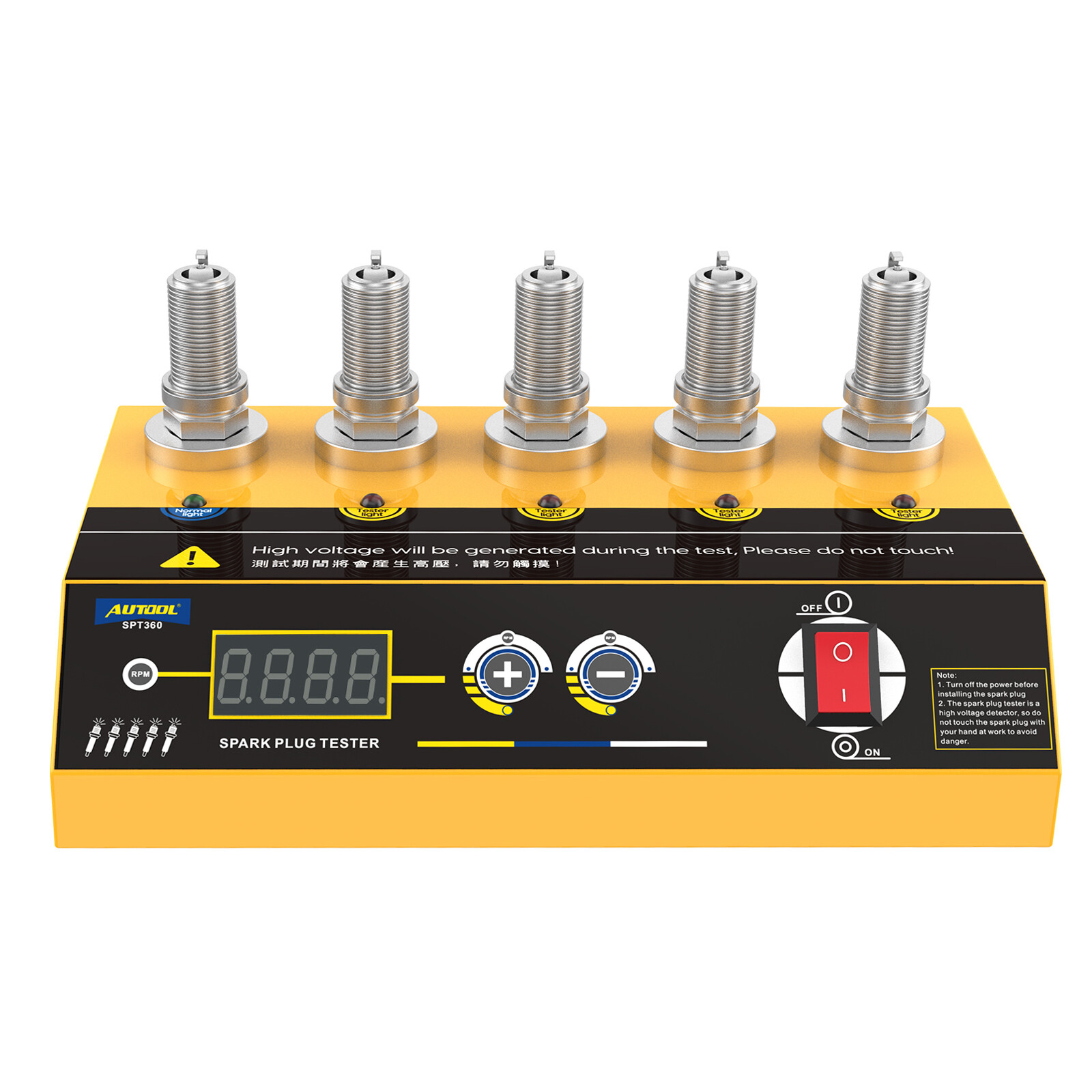 Car Spark Plug Tester 5 Holes Automotive Engine Ignition Plug Detector Analyzer