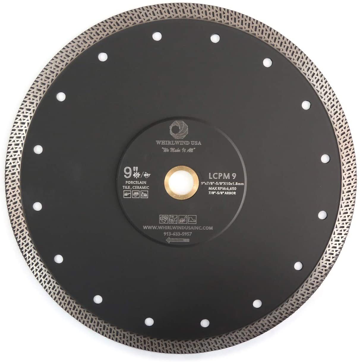 9" Cutting Diamond Saw Blade For Porcelain tile Granite Marble Stone Ceramic