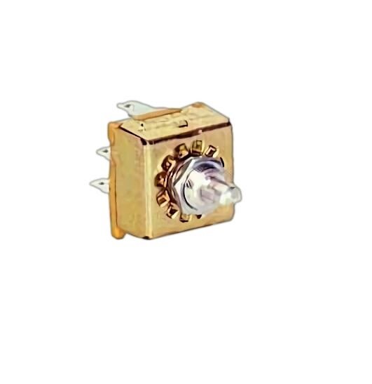 4K754A, INDAK, 4POS BLOWER SWITCH 7/16-28TH 650" ln, PE(5-CU)