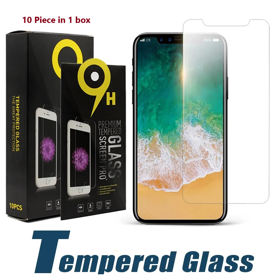 Lot of 10x Tempered Glass Clear (10 PCS) For iPhone Samsung TCL Moto
