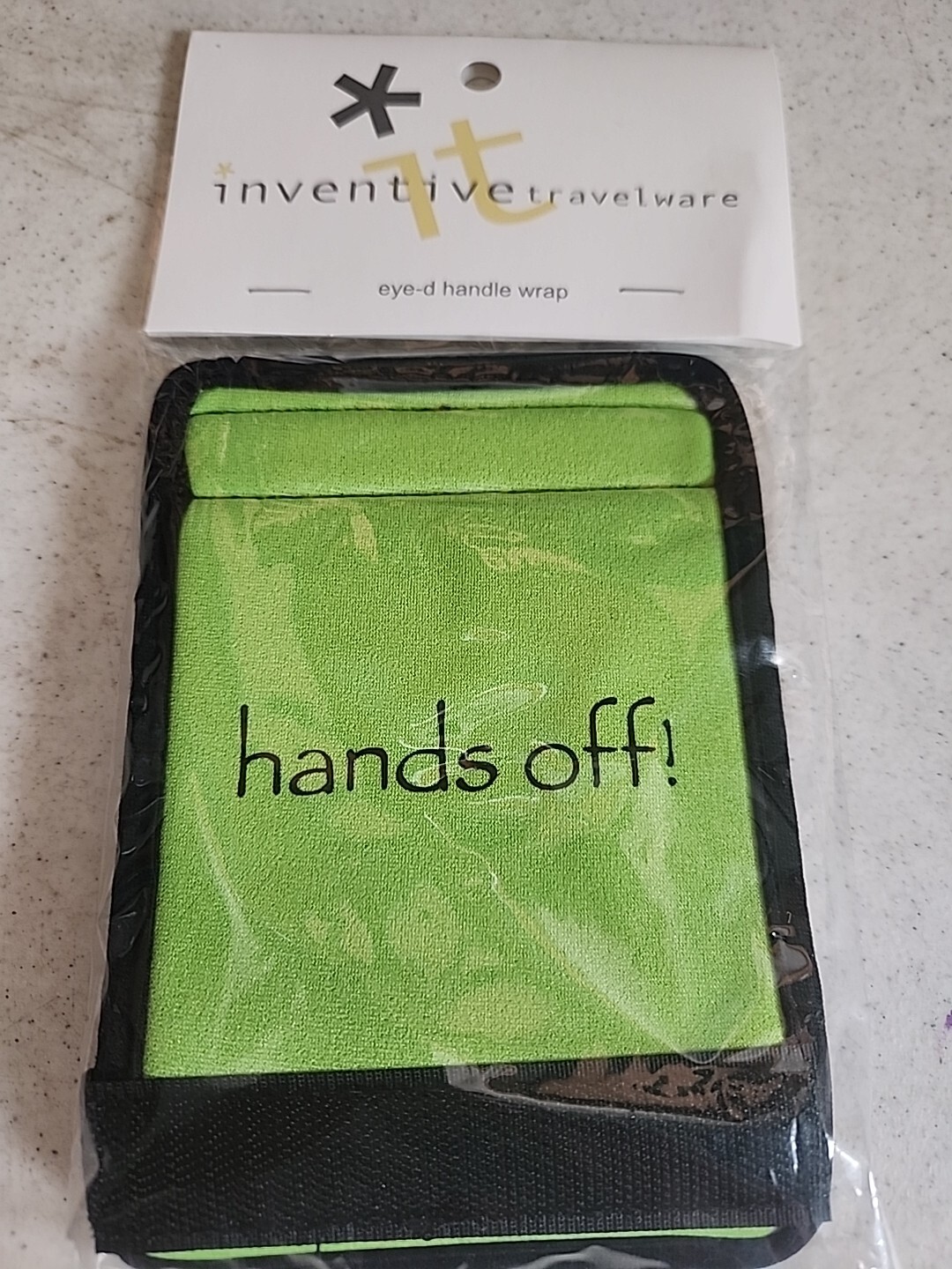 Inventive Travelware " Hands Off" Lime Green Eye-d Handle Wrap