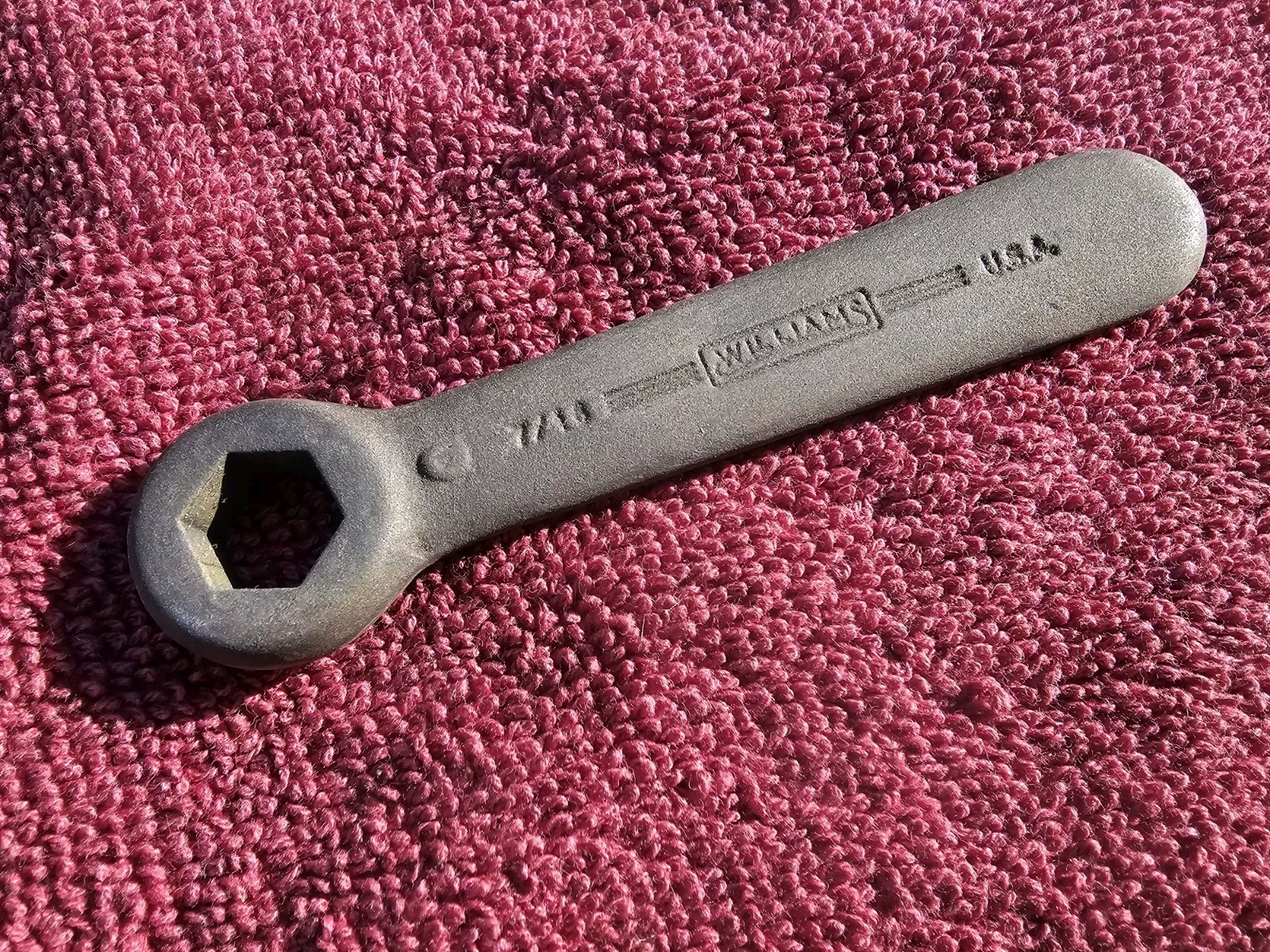Williams 7/16" Box End Engineers Wrench # 801A, New Old Stock