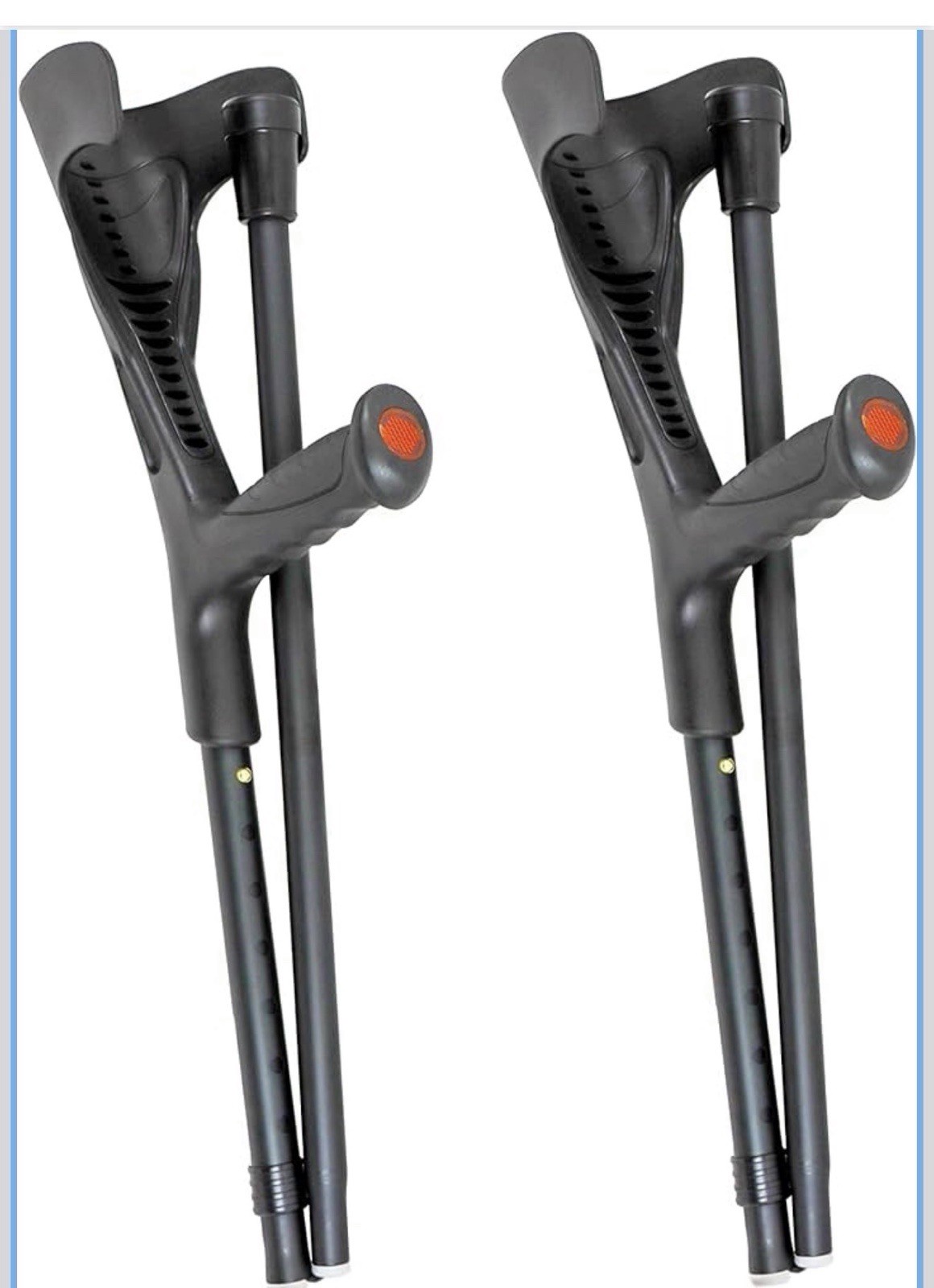 PEPE Mobility - Folding Crutches for Travel (X2 Unit, Open Cuff), Aluminum