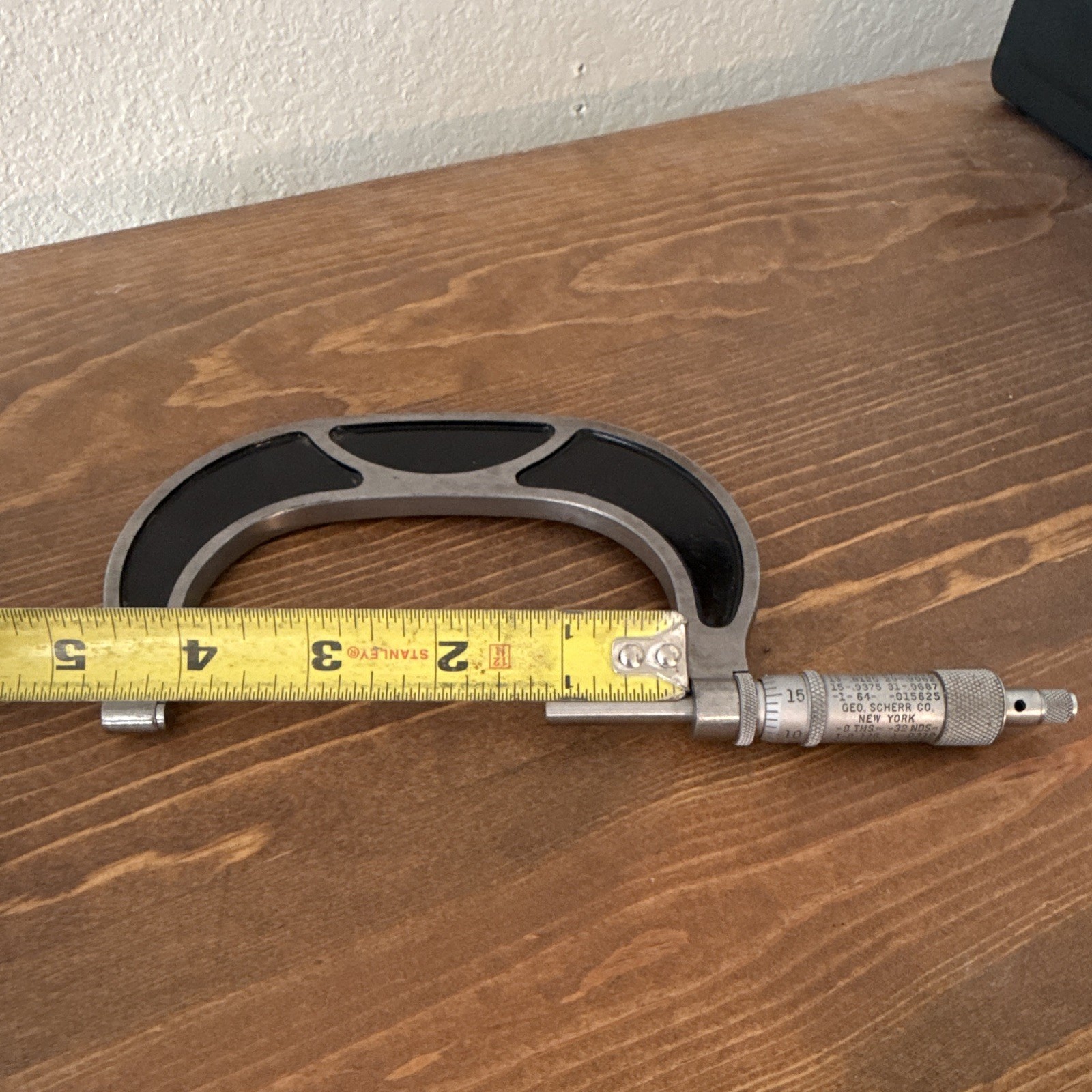 Geo. Scherr Co. Outside Micrometer 3-4” capacity