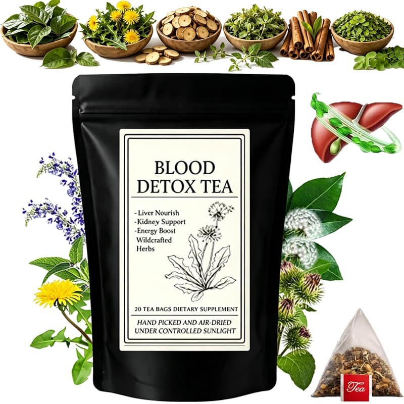 20 Bags Jamaican Healing Garden Blood Detox Tea, Chef Tijani Blood Detox Tea