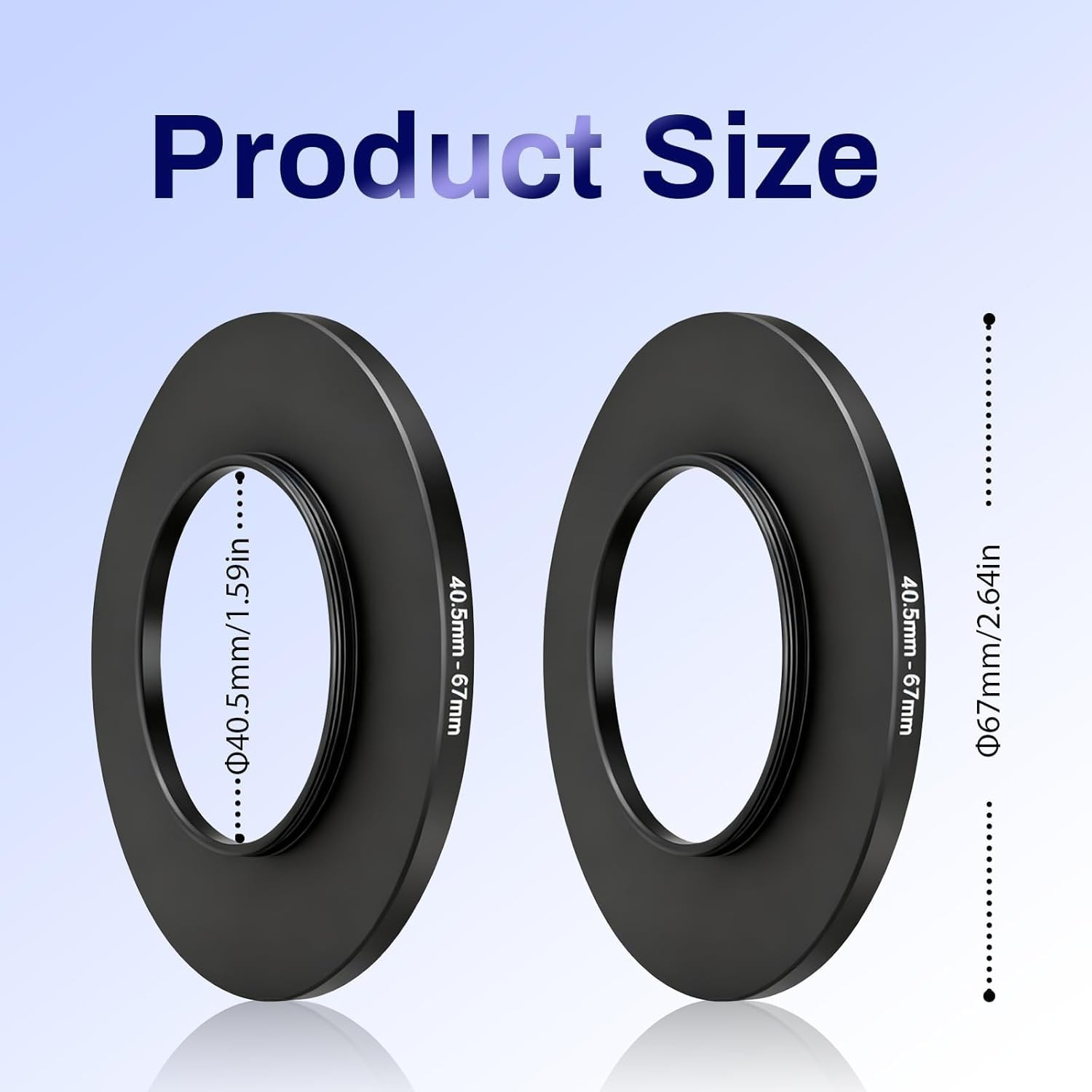 40.5Mm-67Mm Step up Ring Adapter Filter, Aluminum Alloy Camera Lens Filter Adapt