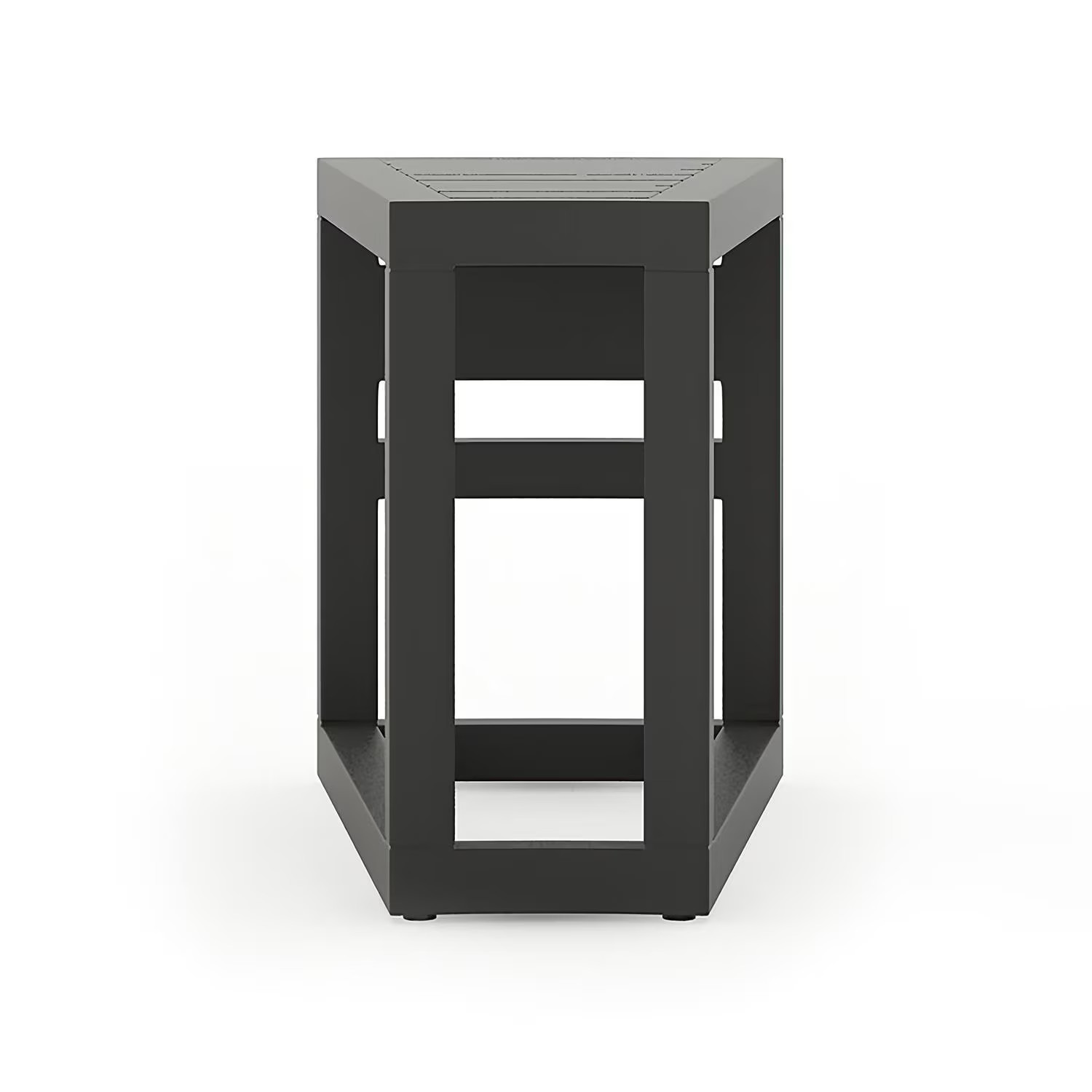Misty Cove 32 Inch Slate Aluminum Wedge End Table by Lakeview Outdoor Designs