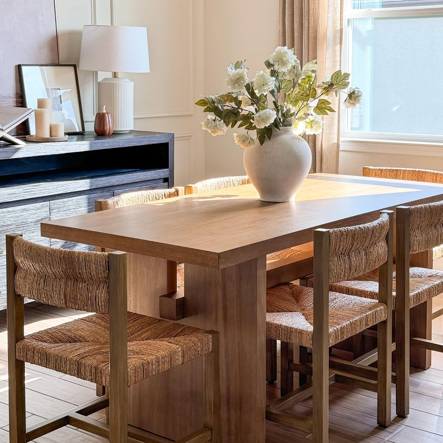 Nathan James Briggs Modern Dining Table for 6, Small Rectangle Dining Table, Sol