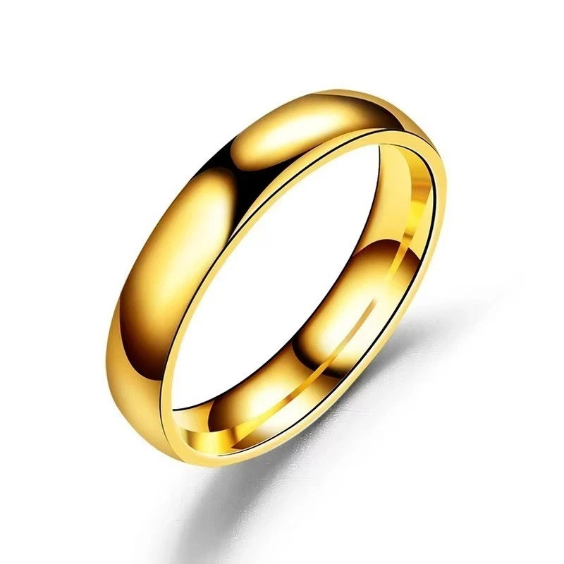 Men's Women's Silver High Polished Dome Titanium Rings Wedding Band Comfort Fit*