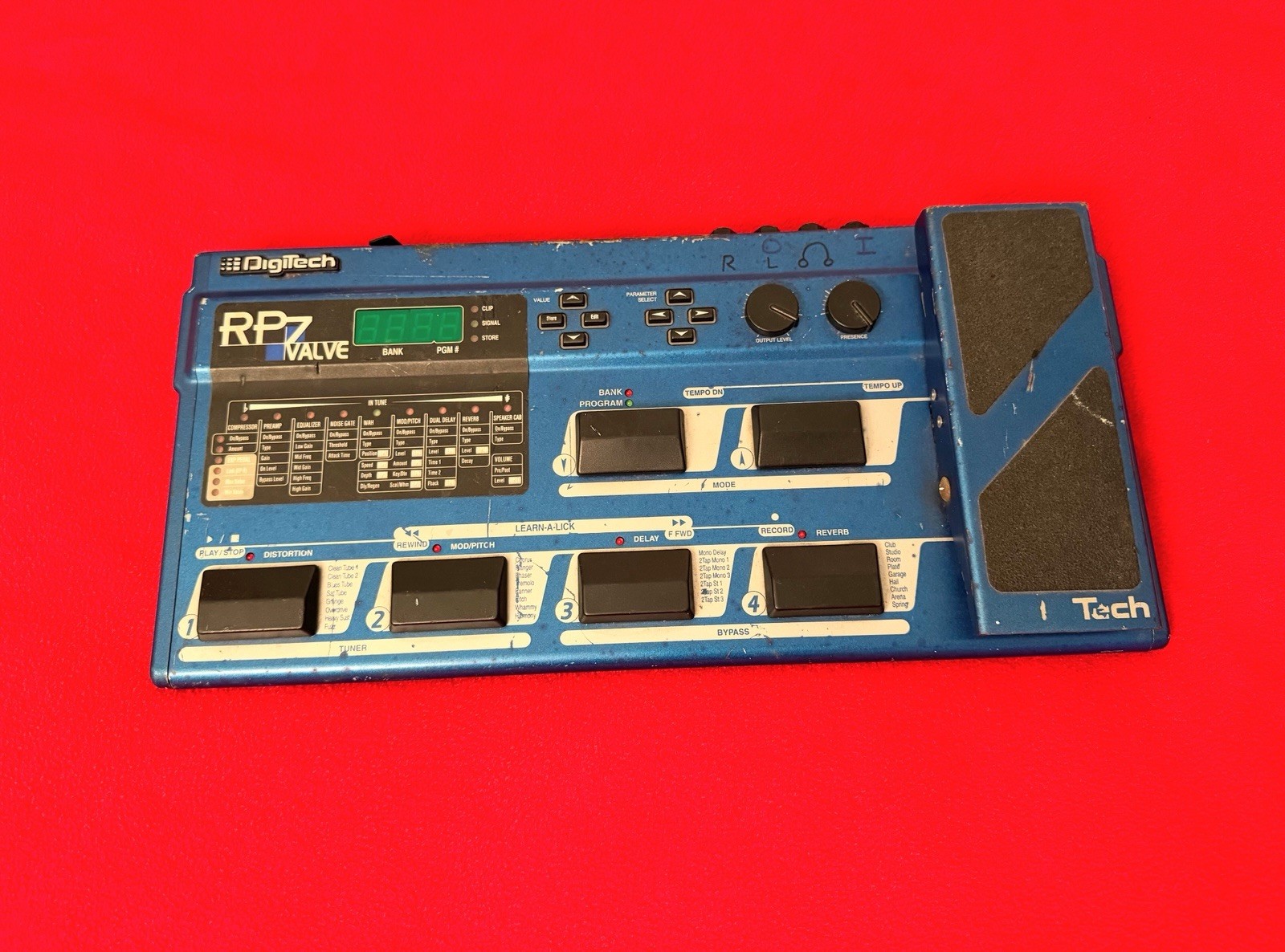Digitech RP7 Valve Tube Preamp Multi-Effects Processor Untested -Parts Repair