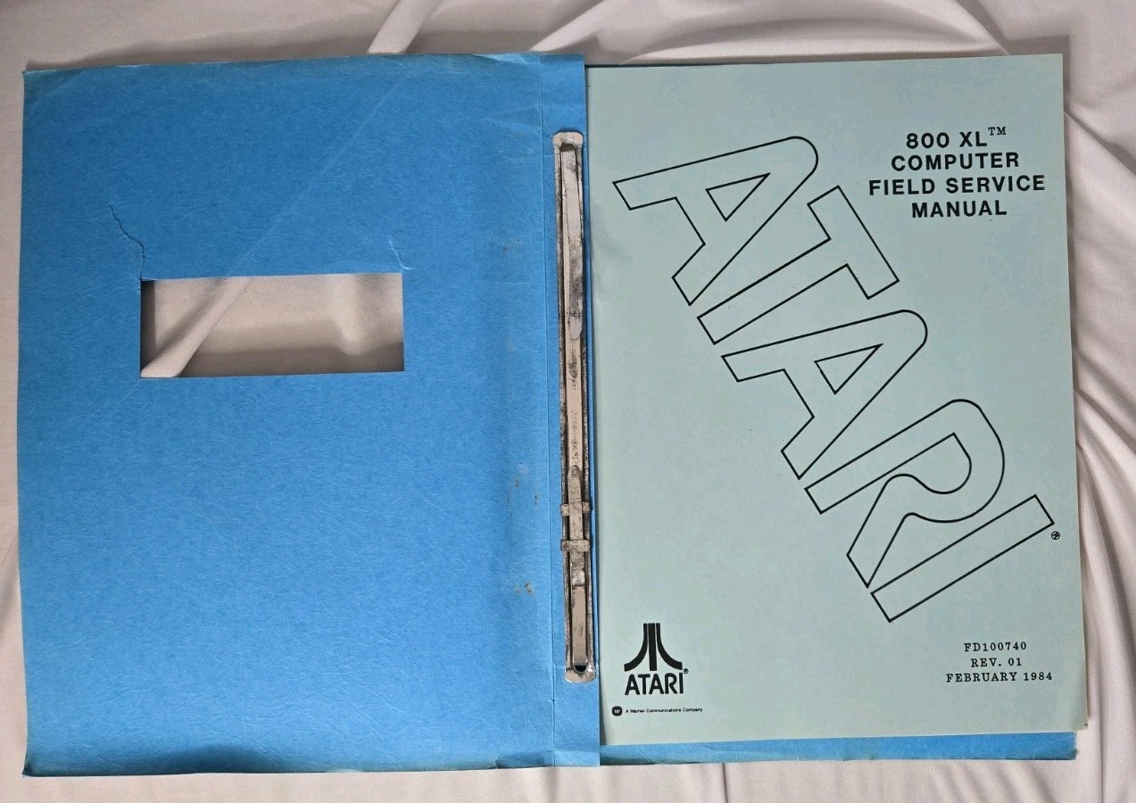 Atari 800XL Computer Field Service Manual (Rev. 01, February 1984) In A Binder