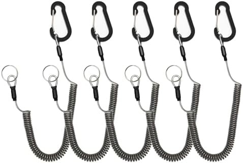 Retractable Safety Lanyards Coiled Lanyard with Aluminum Hook and Quick Release