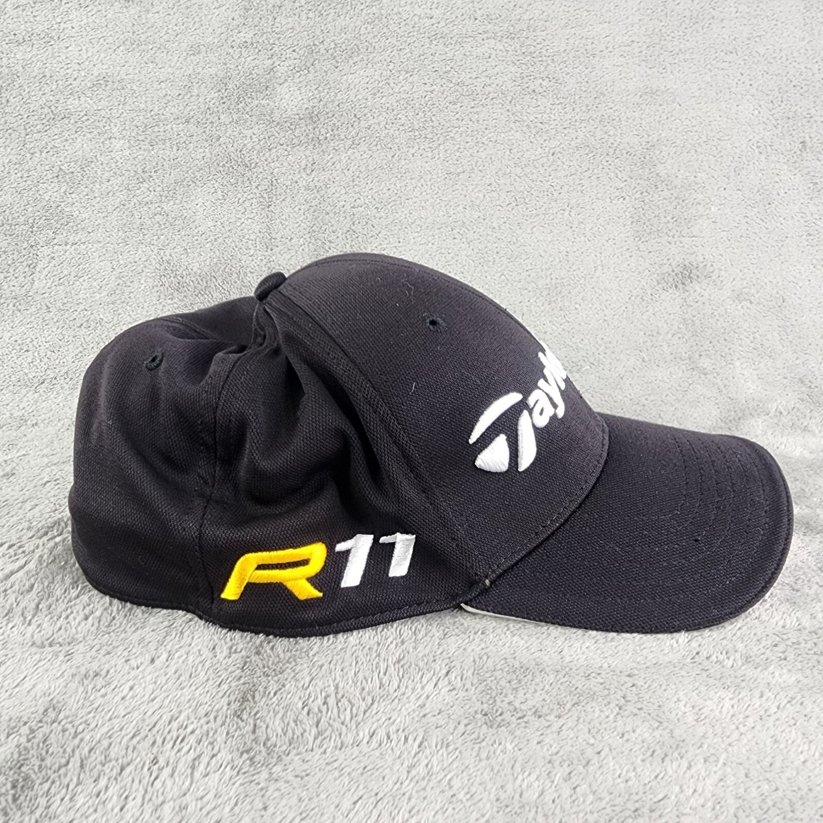 TaylorMade R11 Dentaflex L/XL Hat By Adidas Black Polyester Comfortable Fit